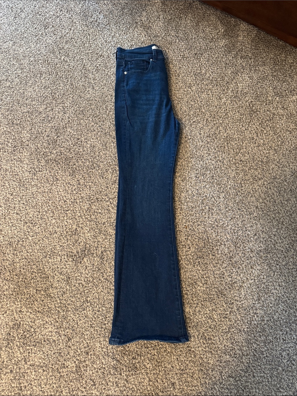 LOFT Petite Dark Blue Wide Leg Jeans